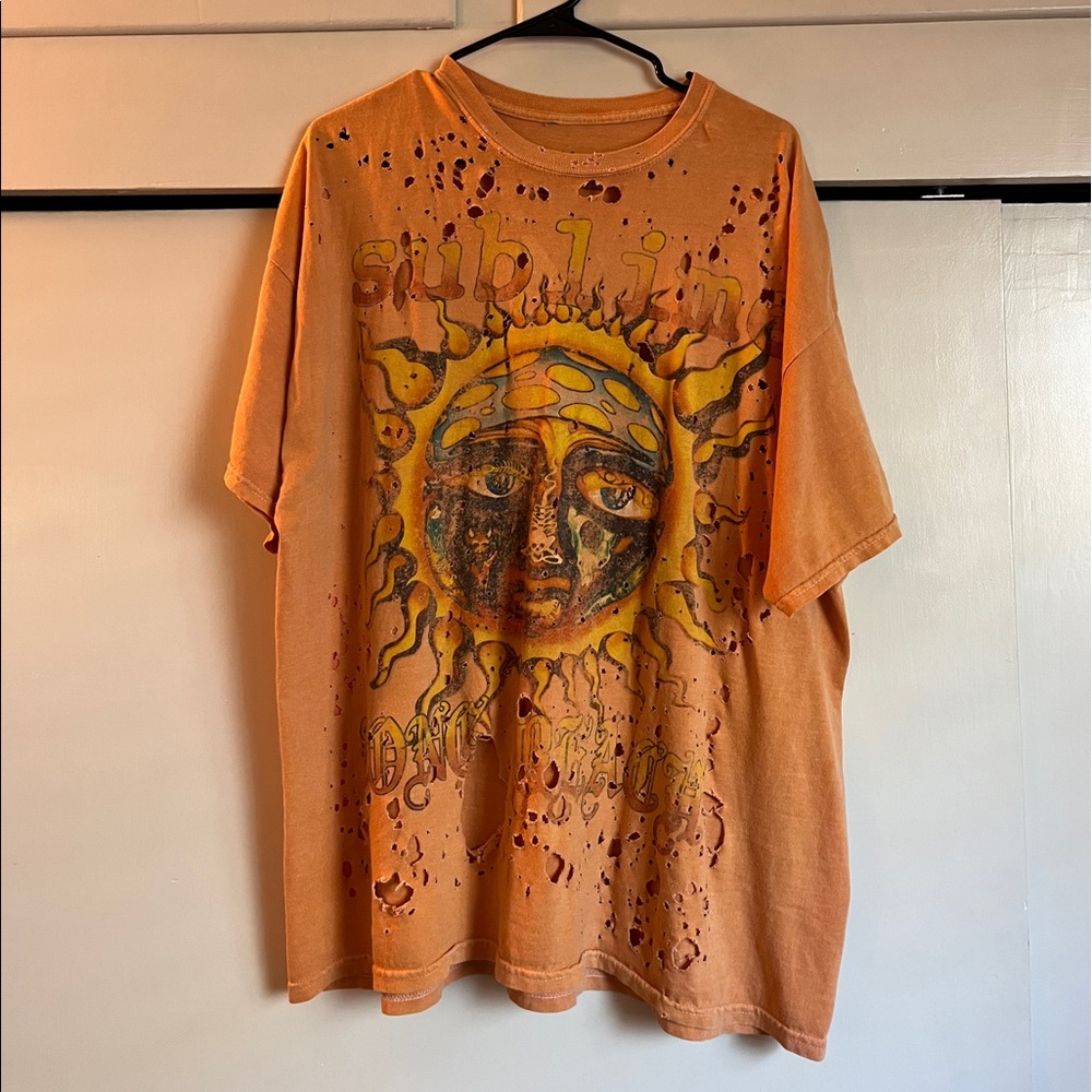 Sublime oversized t-shirt dress in the color orange